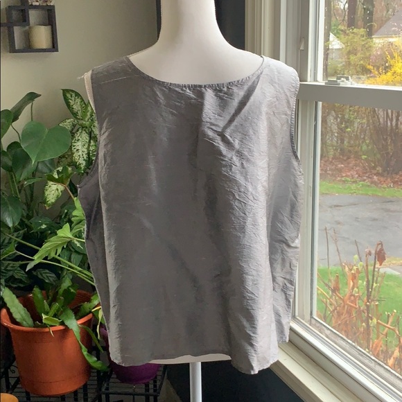 Silver Silk Lore button up blouse with tank Size 1X - Picture 5 of 7
